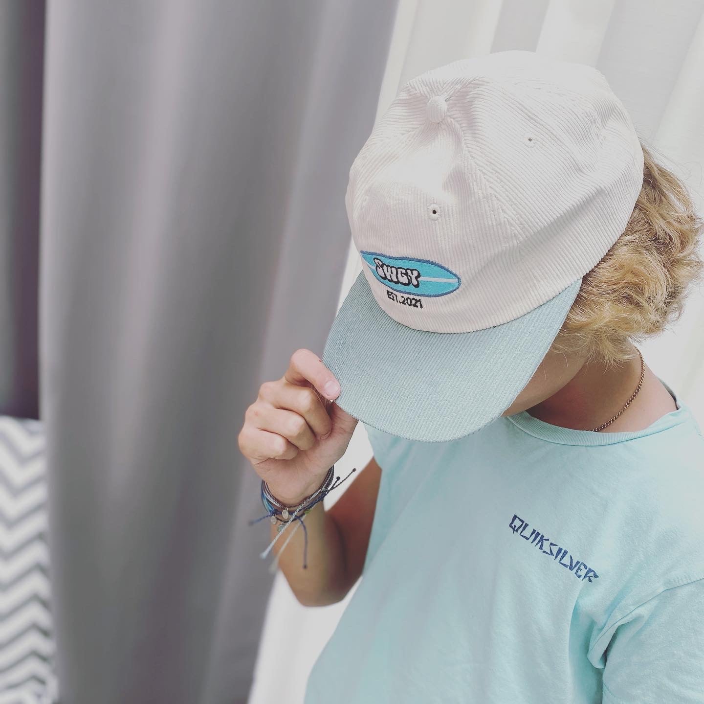Swgy Blue and Cream hat